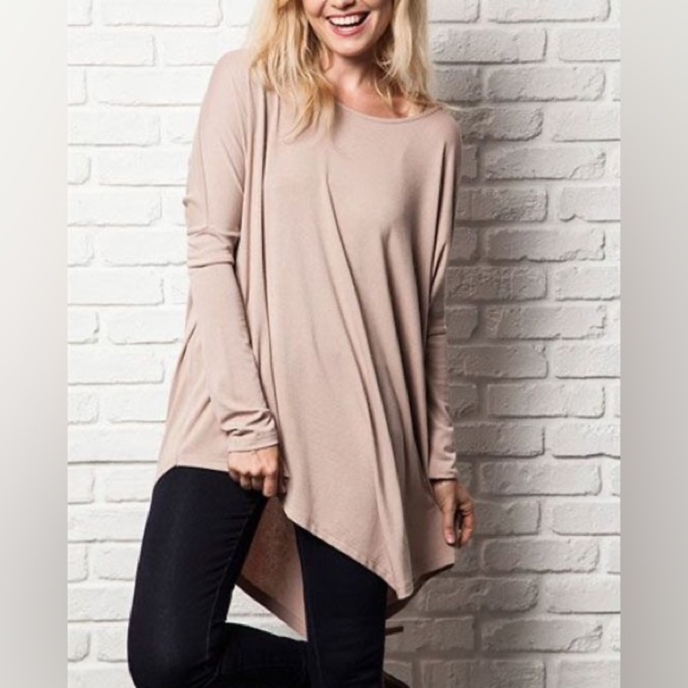 Missguided Oversized Asymmetric Longline Top